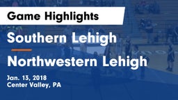Southern Lehigh  vs Northwestern Lehigh  Game Highlights - Jan. 13, 2018