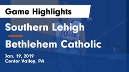 Southern Lehigh  vs Bethlehem Catholic  Game Highlights - Jan. 19, 2019