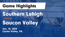 Southern Lehigh  vs Saucon Valley  Game Highlights - Jan. 10, 2024
