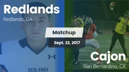 Matchup: Redlands vs. Cajon  2017