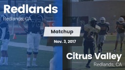 Matchup: Redlands vs. Citrus Valley  2017