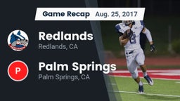 Recap: Redlands  vs. Palm Springs  2017
