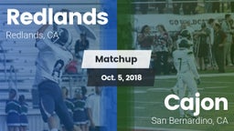 Matchup: Redlands vs. Cajon  2018