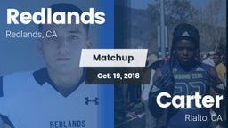Matchup: Redlands vs. Carter  2018