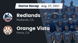 Recap: Redlands  vs. Orange Vista  2021