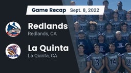 Recap: Redlands  vs. La Quinta  2022