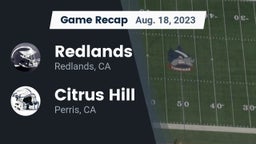 Recap: Redlands  vs. Citrus Hill  2023