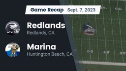 Recap: Redlands  vs. Marina  2023