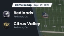Recap: Redlands  vs. Citrus Valley  2023