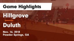 Hillgrove  vs Duluth  Game Highlights - Nov. 16, 2018