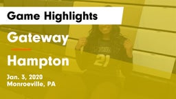Gateway  vs Hampton  Game Highlights - Jan. 3, 2020