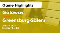 Gateway  vs Greensburg-Salem  Game Highlights - Jan. 28, 2021