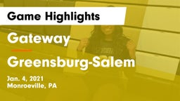 Gateway  vs Greensburg-Salem  Game Highlights - Jan. 4, 2021