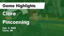 Clare  vs Pinconning Game Highlights - Feb. 5, 2020