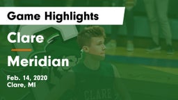 Clare  vs Meridian  Game Highlights - Feb. 14, 2020