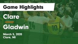 Clare  vs Gladwin  Game Highlights - March 5, 2020