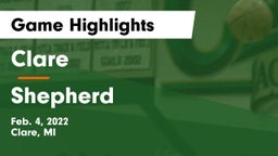 Clare  vs Shepherd  Game Highlights - Feb. 4, 2022