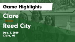 Clare  vs Reed City  Game Highlights - Dec. 3, 2019