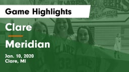Clare  vs Meridian  Game Highlights - Jan. 10, 2020