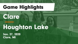 Clare  vs Houghton Lake  Game Highlights - Jan. 27, 2020