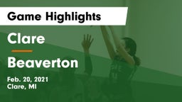 Clare  vs Beaverton Game Highlights - Feb. 20, 2021