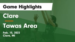Clare  vs Tawas Area  Game Highlights - Feb. 15, 2022