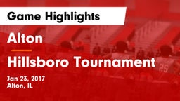 Alton  vs Hillsboro Tournament Game Highlights - Jan 23, 2017