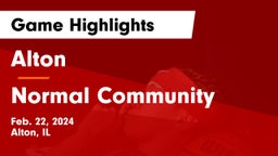 Alton  vs Normal Community  Game Highlights - Feb. 22, 2024