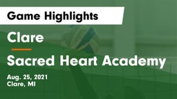 Clare  vs Sacred Heart Academy Game Highlights - Aug. 25, 2021