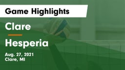 Clare  vs Hesperia  Game Highlights - Aug. 27, 2021