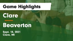 Clare  vs Beaverton  Game Highlights - Sept. 18, 2021