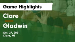 Clare  vs Gladwin  Game Highlights - Oct. 27, 2021
