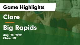 Clare  vs Big Rapids  Game Highlights - Aug. 20, 2022