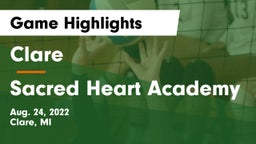 Clare  vs Sacred Heart Academy Game Highlights - Aug. 24, 2022