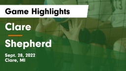 Clare  vs Shepherd  Game Highlights - Sept. 28, 2022