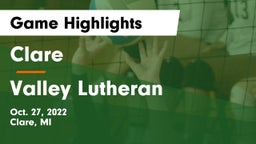 Clare  vs Valley Lutheran  Game Highlights - Oct. 27, 2022