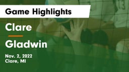Clare  vs Gladwin  Game Highlights - Nov. 2, 2022