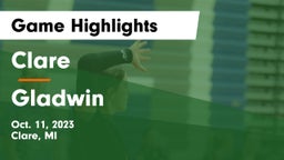 Clare  vs Gladwin  Game Highlights - Oct. 11, 2023