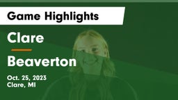 Clare  vs Beaverton  Game Highlights - Oct. 25, 2023