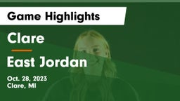 Clare  vs East Jordan  Game Highlights - Oct. 28, 2023