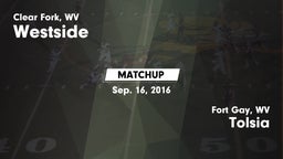 Matchup: Westside  vs. Tolsia  2016