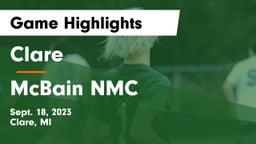 Clare  vs McBain NMC Game Highlights - Sept. 18, 2023