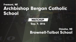 Matchup: Fremont Bergan vs. Brownell-Talbot School 2016