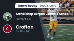 Recap: Archbishop Bergan Catholic School vs. Crofton  2019