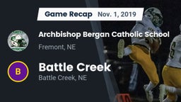 Recap: Archbishop Bergan Catholic School vs. Battle Creek  2019