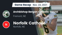 Recap: Archbishop Bergan Catholic School vs. Norfolk Catholic  2021