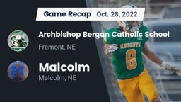 Recap: Archbishop Bergan Catholic School vs. Malcolm  2022