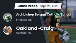 Recap: Archbishop Bergan Catholic School vs. Oakland-Craig  2023