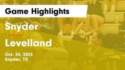 Snyder  vs Levelland  Game Highlights - Oct. 24, 2023
