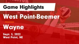 West Point-Beemer  vs Wayne  Game Highlights - Sept. 3, 2022